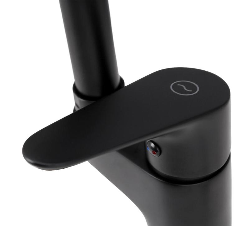 Aquanello Casa Кухненски смесител черен с горна дръжка BL-1202-CS