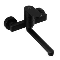 Aquanello Casa Едноръкохватна кухненска стена кранче черно с излив 20 см BL-1420-CS