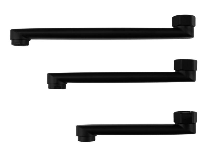 Aquanello Casa Едноръковен кухненски смесител за стена, черен, с излив 25 cm BL-1425-CS