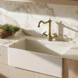 Aquanello Heritage Ascot Класическа кухня Носталгичен кухненски кран Бронз с прав излив BN-4002-HA