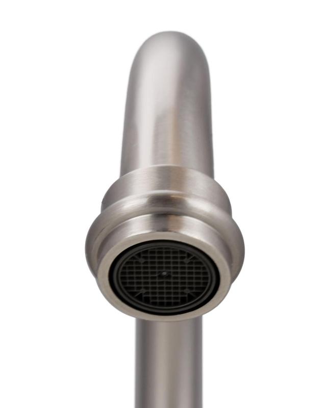 Aquanello Heritage Manor Класическа кухня Носталгичен мост Кухненски кран от неръждаема стомана с бяла дръжка и кръгла изливна тръба NB-4001-HA