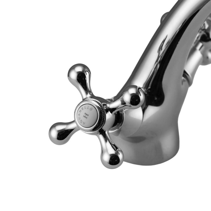 Aquanello Heritage Ascot Класическа носталгична смесителна батерия за умивалник, хром CR-4101-HA