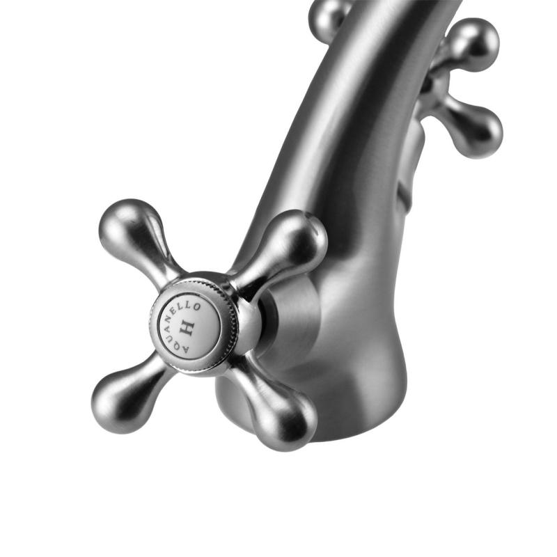 Aquanello Heritage Ascot Класическа носталгична смесителна батерия за умивалник от неръждаема стомана NB-4101-HA