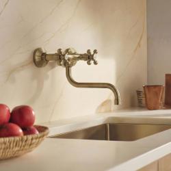 Aquanello Heritage Ascot Класически кухненски смесител за стена  Бронз BN-4111-HA