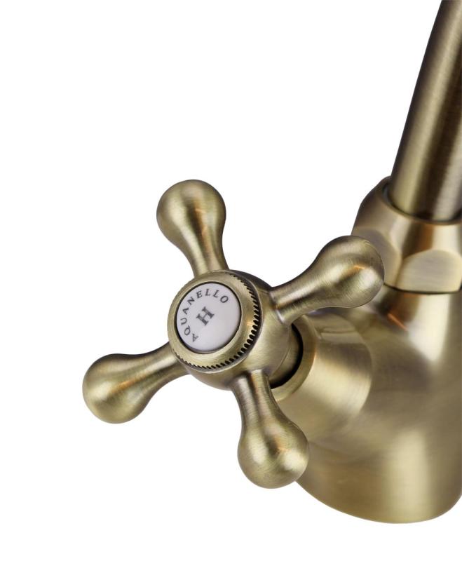 Aquanello Heritage Ascot Класическа кухня Носталгична кухненска смесителна батерия Бронз BN-4004-HA