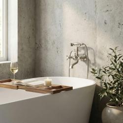 Aquanello Heritage Ascot Класическа смесителна батерия за баня със звездички от неръждаема стомана, включително ръчна душ NB-3002-HA