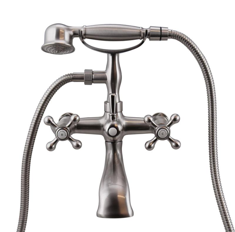 Aquanello Heritage Ascot Класическа смесителна батерия за баня със звездички от неръждаема стомана, включително ръчна душ NB-3002-HA