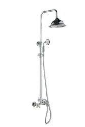 Aquanello Heritage Ascot Класически душ комплект за монтаж на повърхността Душ колона Хром CR-2003-HA