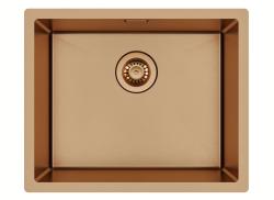 Ausmann Mosel Комбиниран комплект мивка PVD месинг 50x40 cm с кухненски кран, дозатор за сапун и ролка за под 1208972563