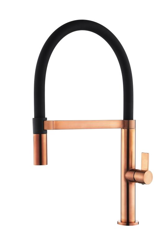 Ausmann Mosel Комбиниран комплект мивка PVD месинг 50x40 cm с кухненски кран, дозатор за сапун и ролка за под 1208972563