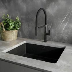 Ausmann Alira Черен кухненски кран с гъвкав излив 1208972565