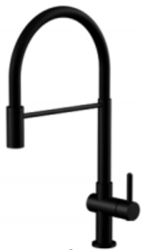 Aquanello Gastro Кухненска смесителна батерия с гъвкав излив, черна BL-4400-GT