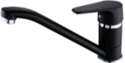 Aquanello Casa Ниска кухненска смесителна батерия с една дръжка, черна BL-1203-CS