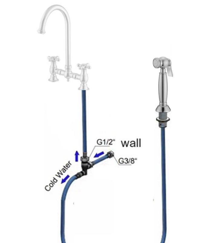 PB Носталгична изтегляща се ръчна душ-глава за кухня, класически хромиран