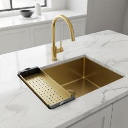Pure.Sink Престижна вложка за мивка, златиста  PPGCL40-60