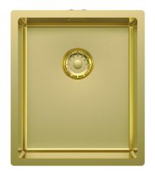 Pure.Sink Comfort PVD златна мивка 34x40 см за вграждане, вграждане в плот и монтаж върху плот PCM3440-60