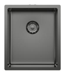 Pure.Sink Comfort Мивка PVD Gun Metal 34x40 см за вграждане, вграждане в плот и монтаж върху плот PCM3440-61