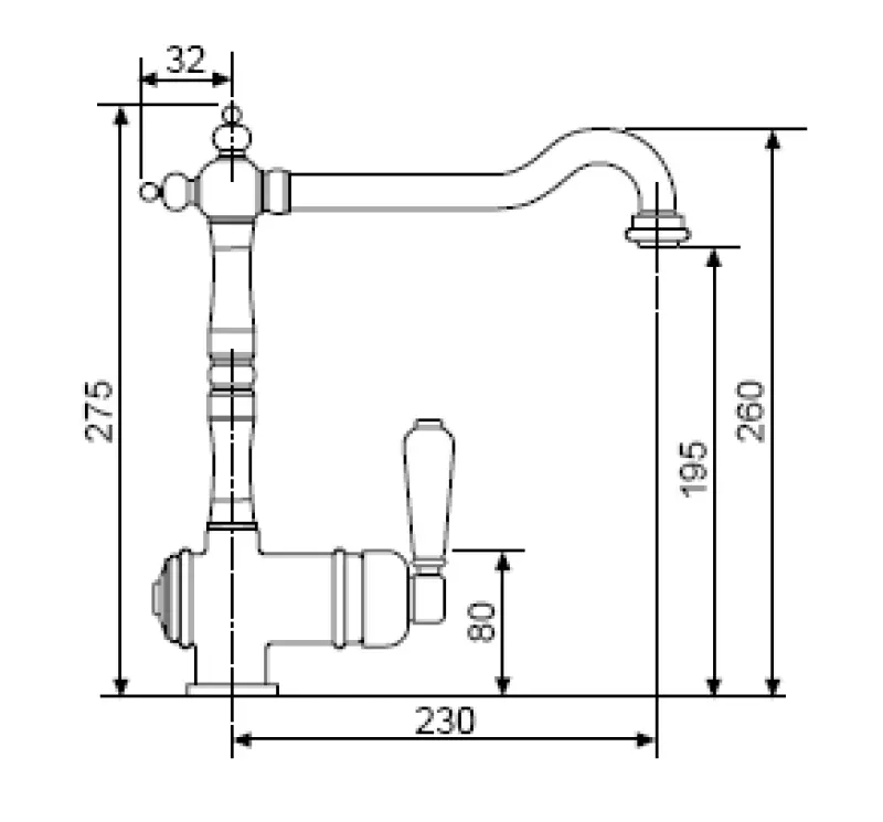 Кухненски смесител Nostalgic V1920 Chrome