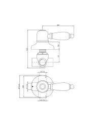 Huber Croisette Превключващ кран Хром 1/2 653.CS01H.CR