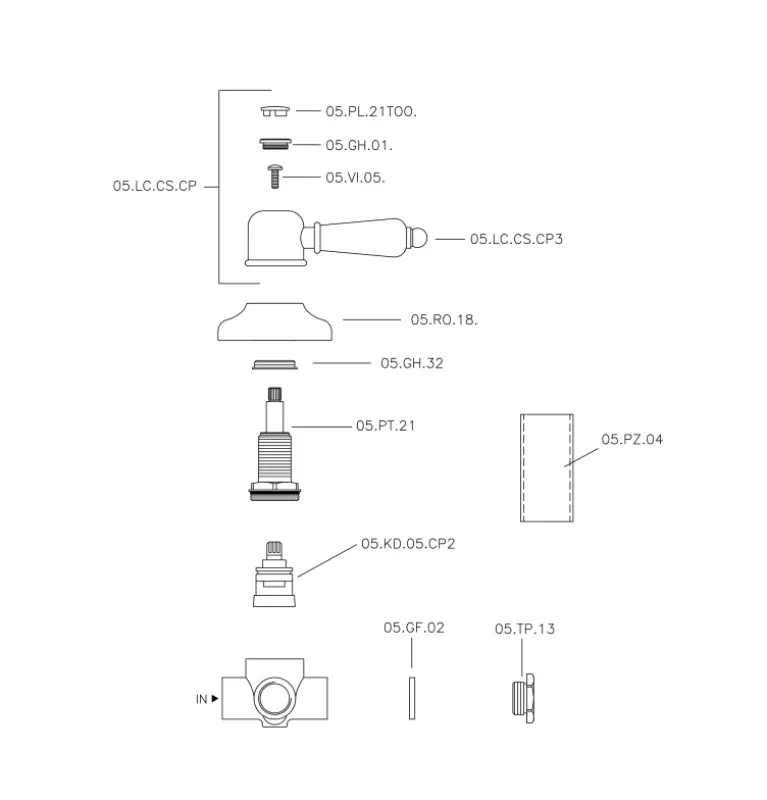 Huber Croisette Превключващ кран Хром 1/2 653.CS01H.CR