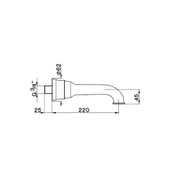 Cisal Arcana Ceramic Изход 220mm AR00024227