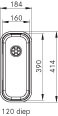 Franke Largo LAX 110.16D Мивка за монтаж под плота 1120157550