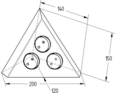 Енергиен стълб с 3 контакта VHL 3 ST