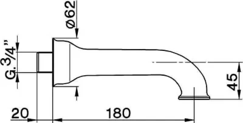 Cisal Arcana Керамичен изпускателен уред Хром 180mm R00024121